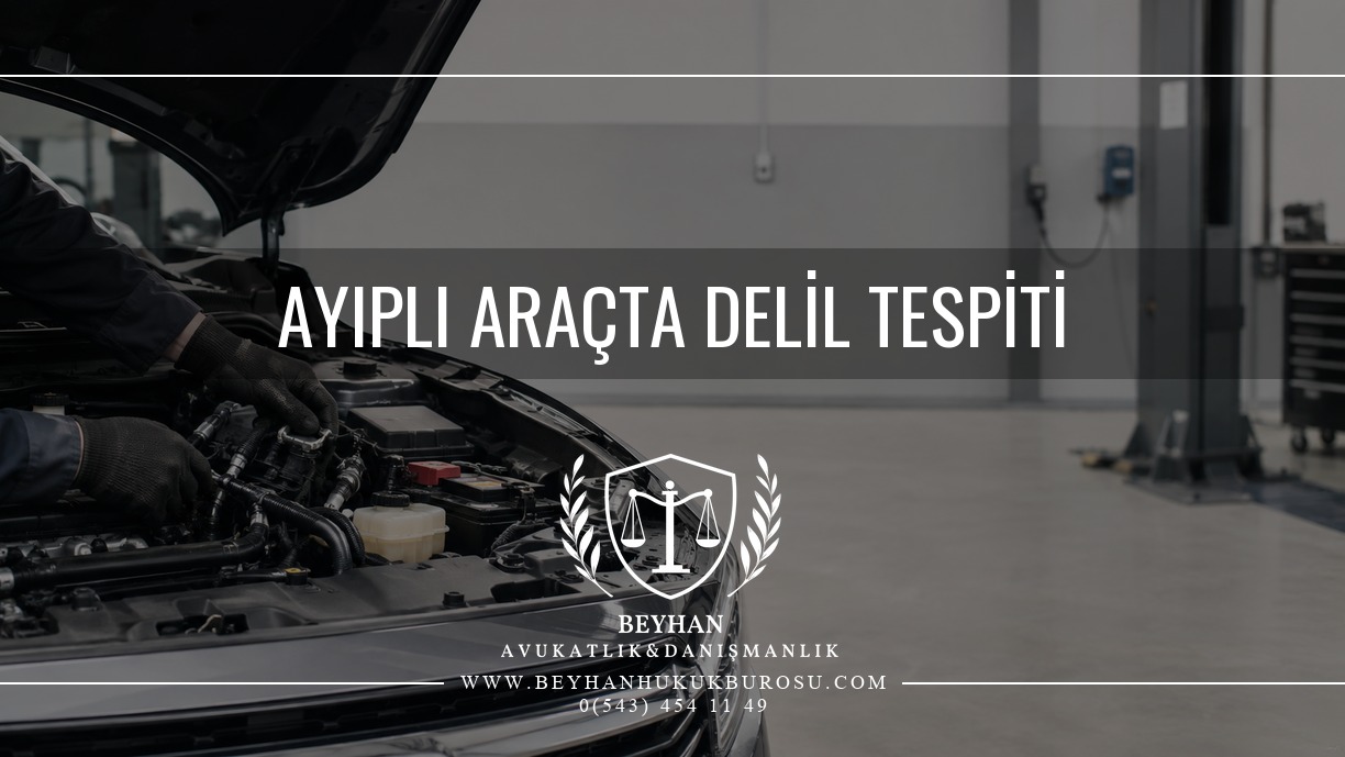 Serviste motor bölümü incelenen araçla ayıplı araçta delil tespiti kapağı.