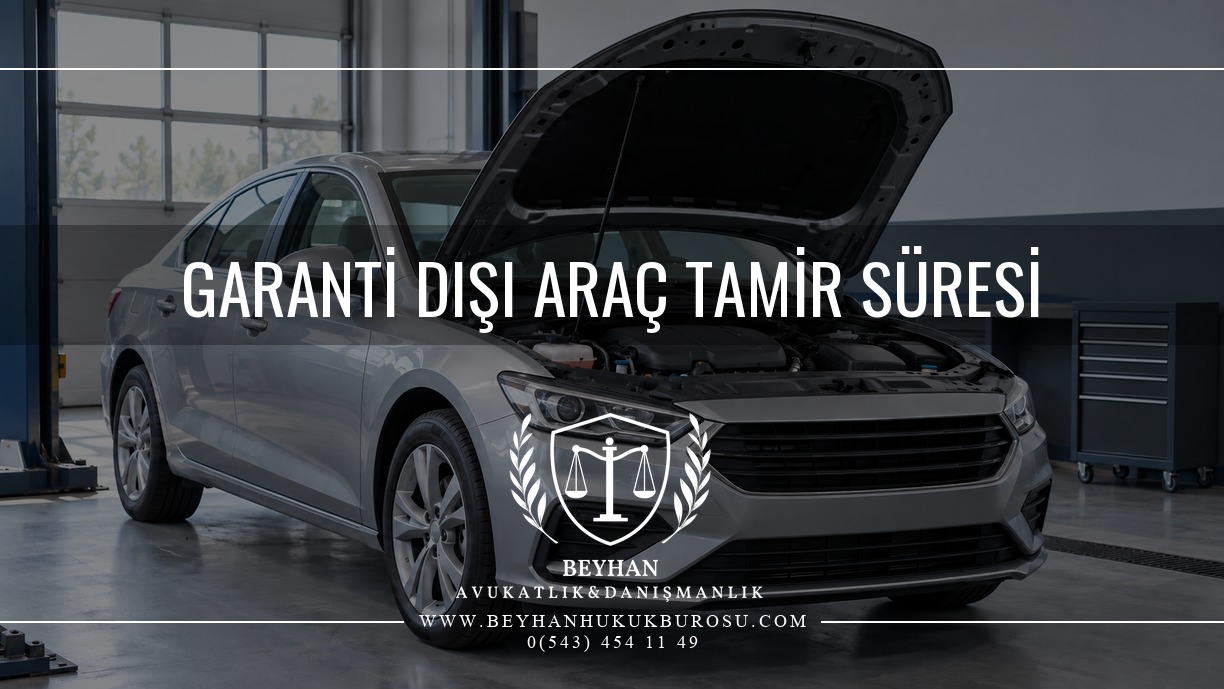 Garanti dışı araç tamir süresi konulu kapakta yetkili serviste kaputu açık bekleyen otomobil.