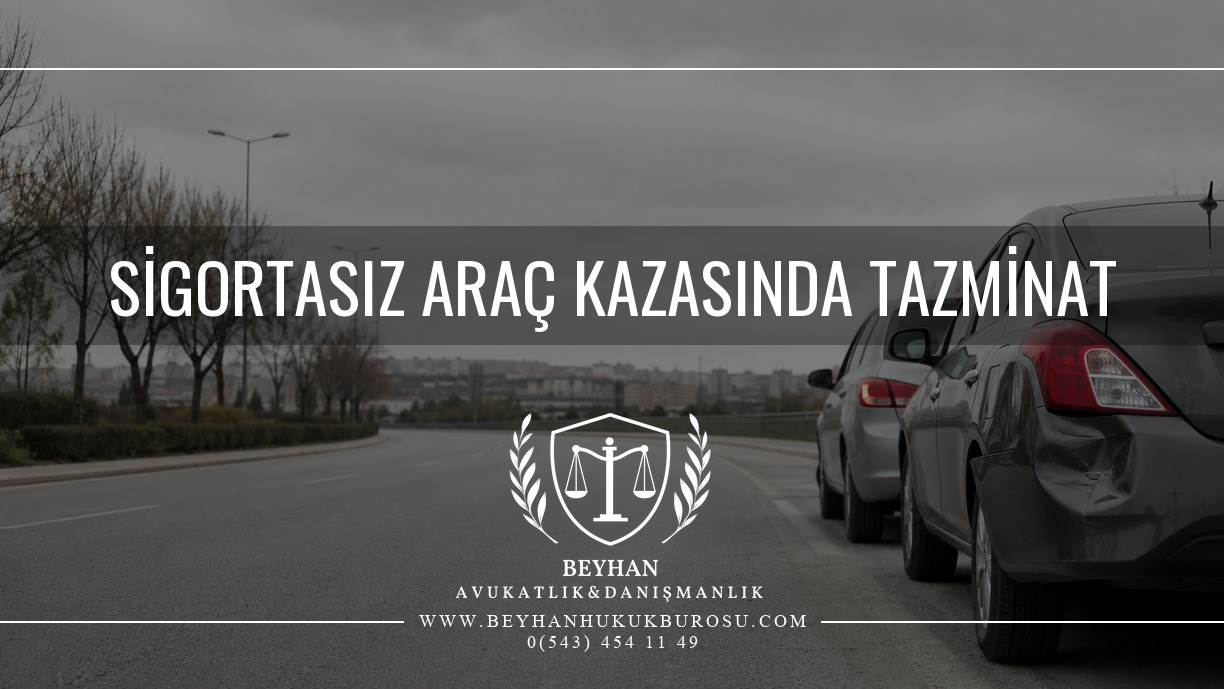 Sigortasız Araç Kazasında Tazminat ve Güvence Hesabı 2026 Sigortasız araç kazasında tazminat makalesi için yol kenarında duran araçları gösteren kapak.