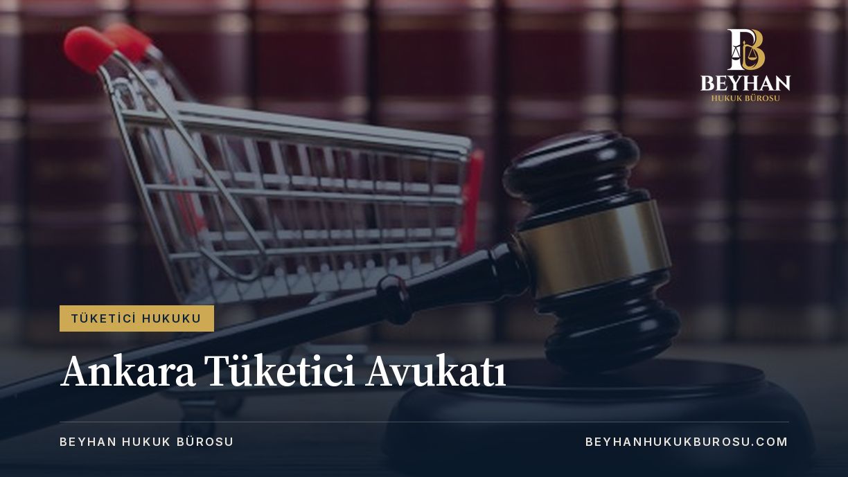 Ankara Tüketici Avukatı yazısı için alışveriş arabası ve hukuk temalı kapak