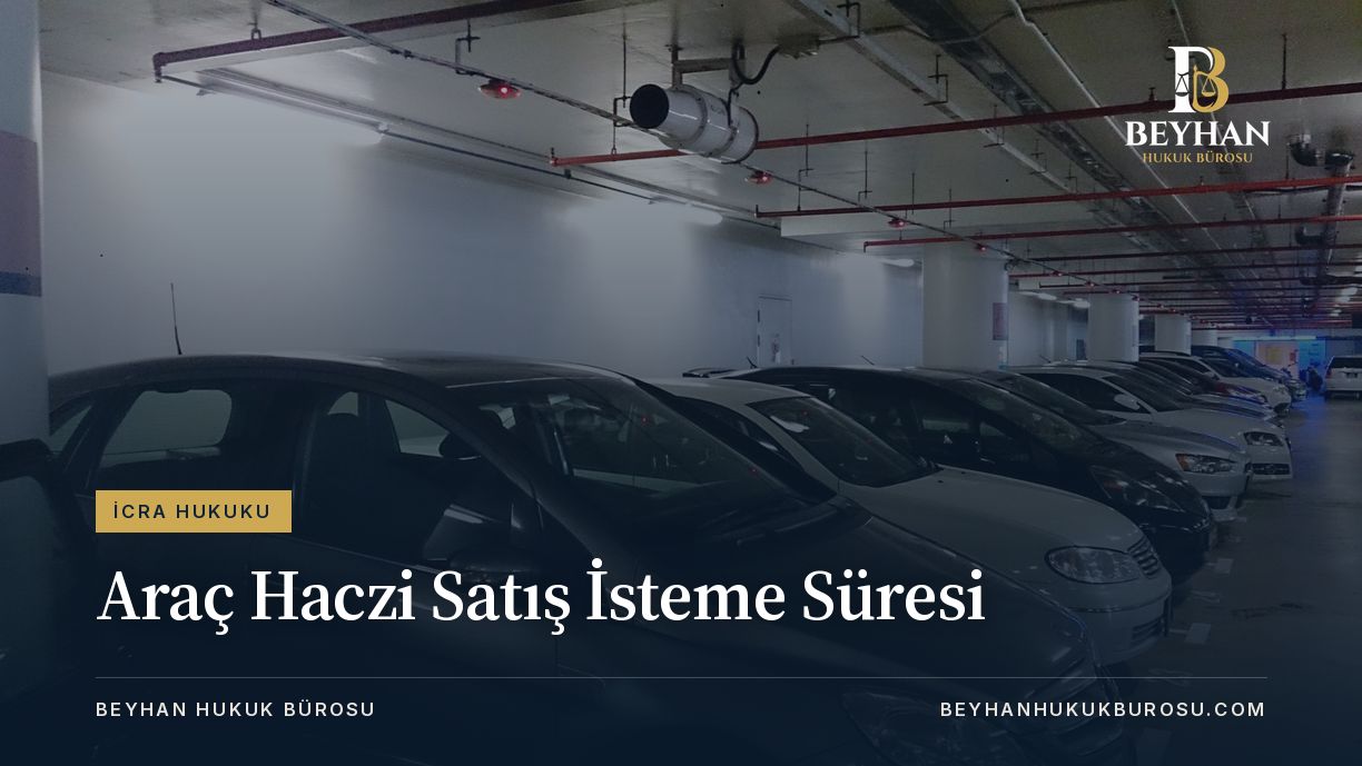 Kapalı otoparkta sıralanmış araçlar, araç haczi satış isteme süresi konusunu anlatan kapak fotoğrafı