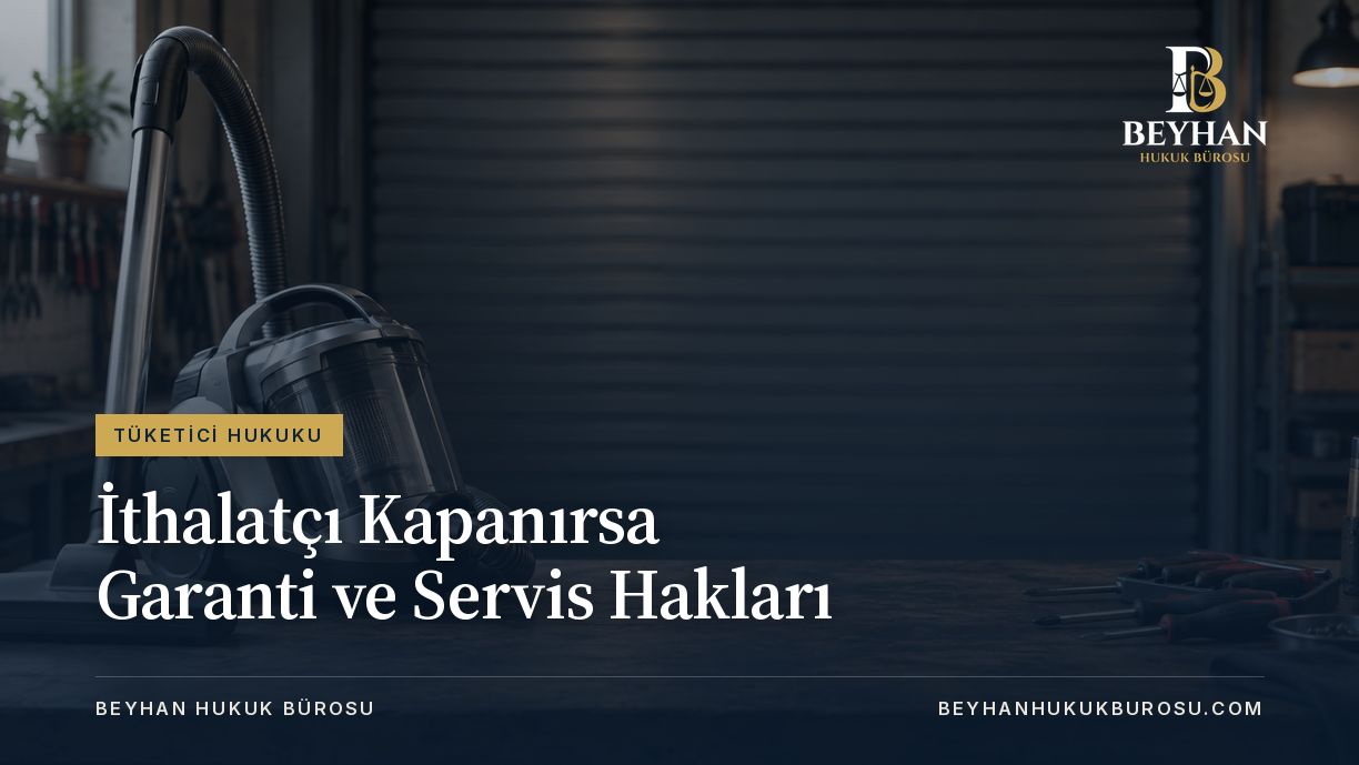 İthalatçı kapanırsa garanti ve servis haklarını anlatan kapakta onarım tezgâhındaki küçük ev aleti.