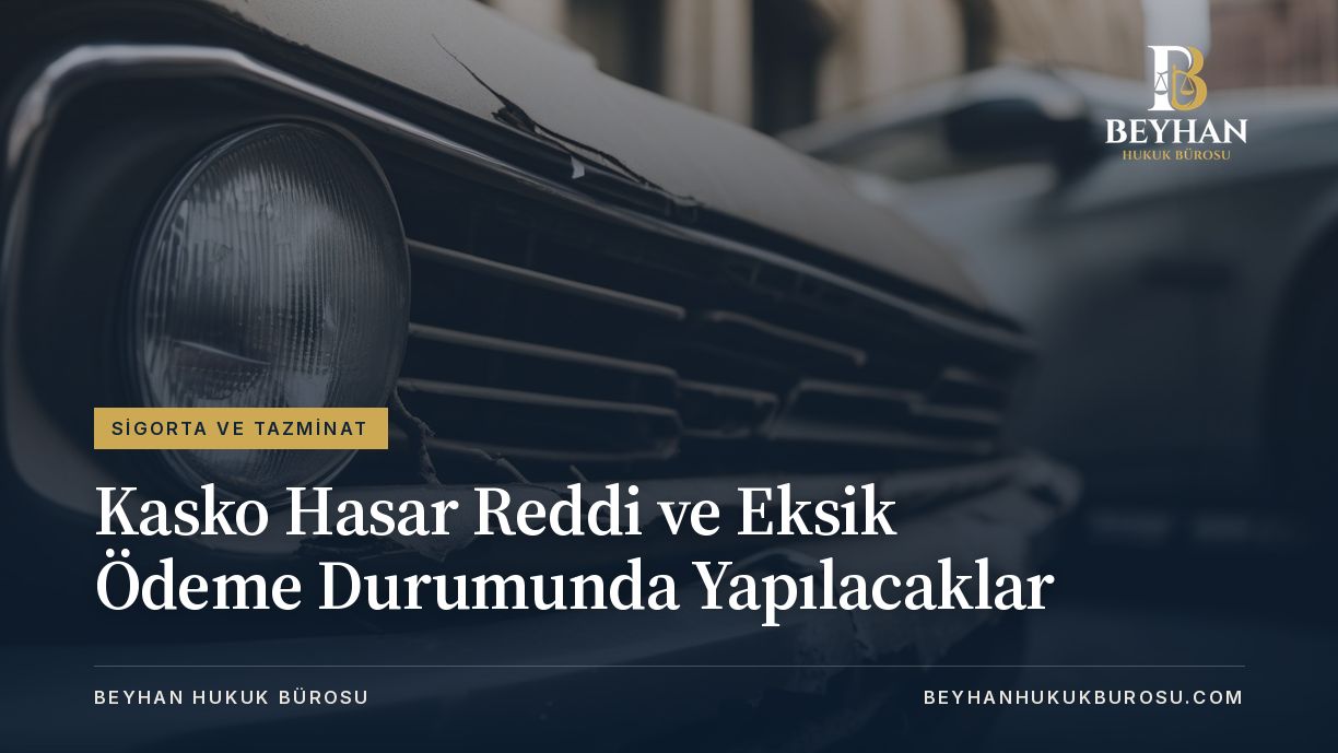 Kasko hasar reddi konusunu temsil eden, hasarlı aracın far ve ön tamponunun yakın çekimi