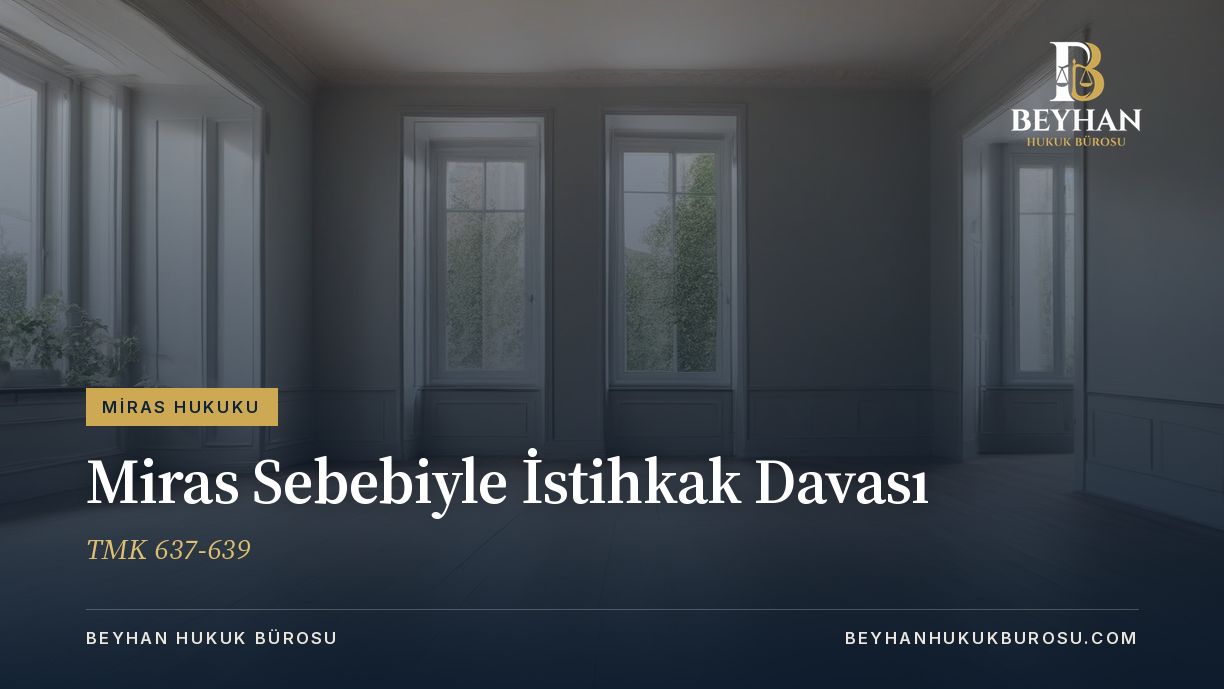 Miras sebebiyle istihkak davası: ahşap zeminli ve pencereli boş bir daire salonu