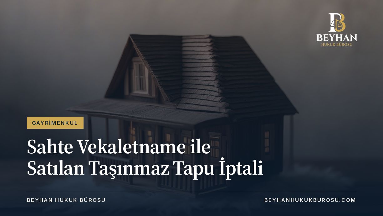 Ahşap ev maketi, sahte vekaletname ile satılan taşınmaz uyuşmazlığını simgeliyor