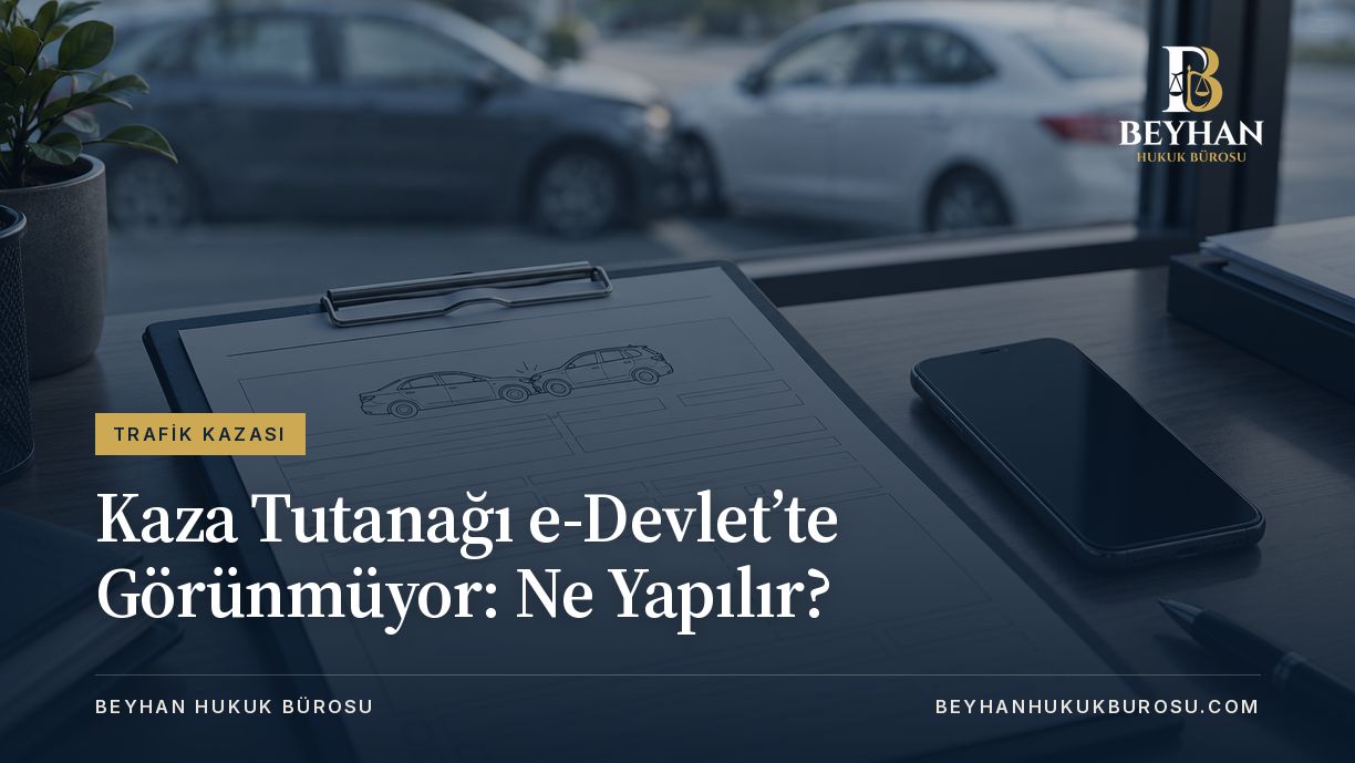 Kaza tutanağı için tutanak sorgulama rehberinin kapağında form ve telefon.