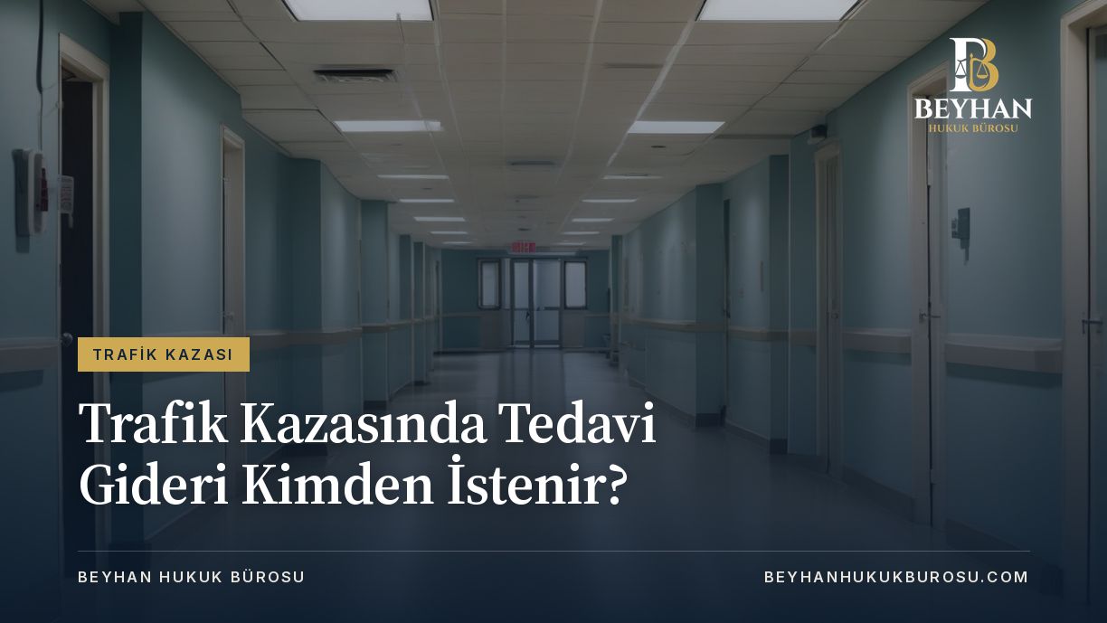 Trafik kazasında tedavi gideri konusunu temsil eden boş hastane koridoru